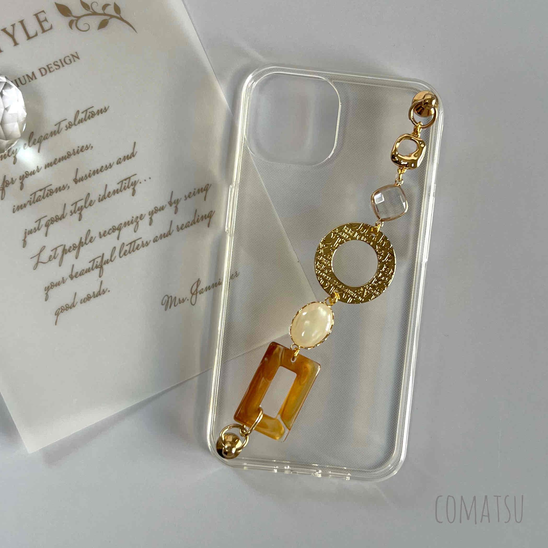 お上品Casual ハンドホルダースマホケース ベルトストラップ付きスマホカバー